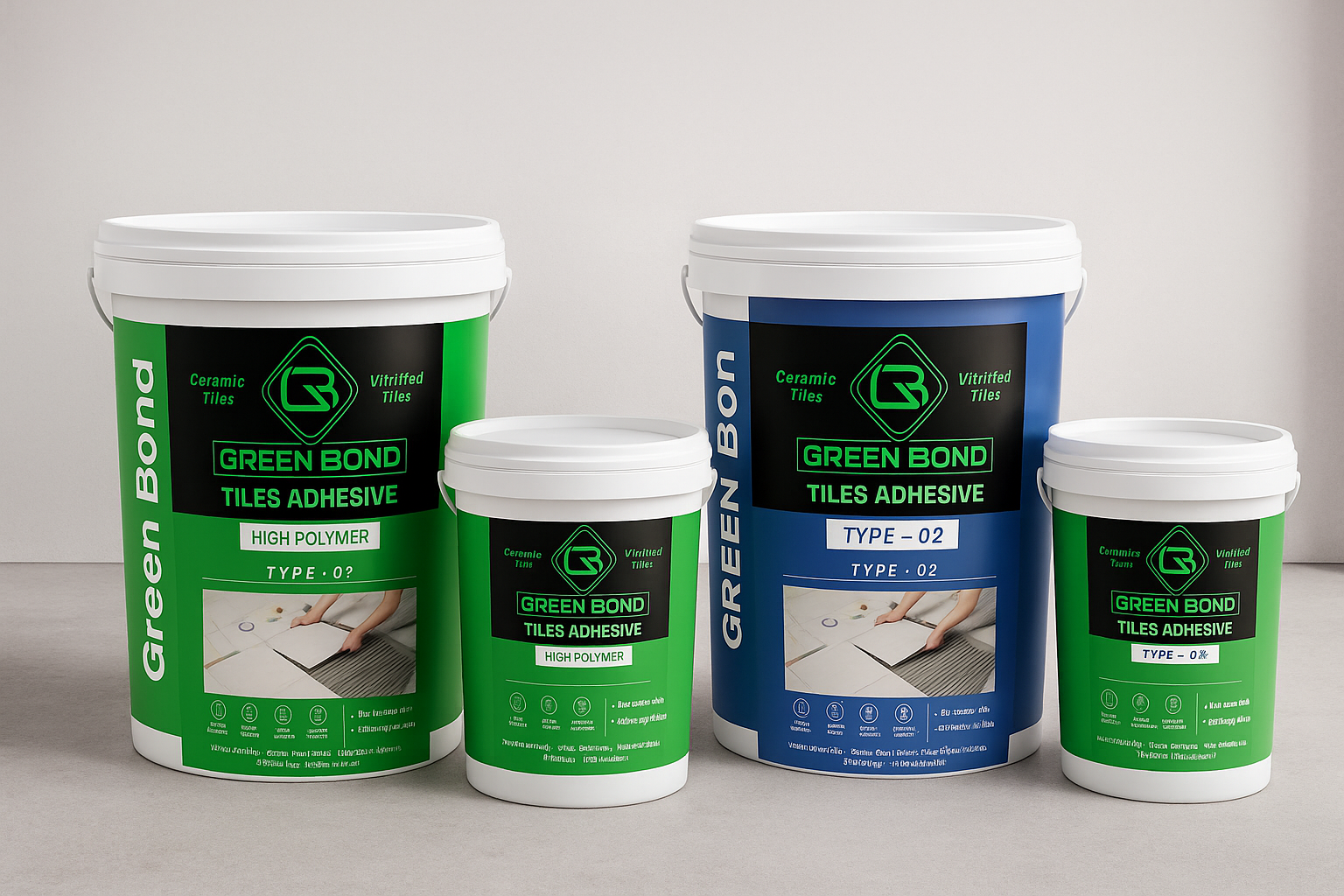 Technician testing tile adhesive